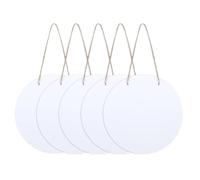 Juqoyue 5 Pièces de 25,4 cm de Long, 10 Pouces de Diamètre, Vierges pour Cintres de Porte en Panneau Dur Blanc, MDF, Vierges pour Suspension Murale pour Machine d'impression à Chaud