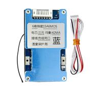 Juqoyue Carte de Protection de Charge pour Batterie Li-Ion Lmo Ternaire 18650 de 22,2 V, 6S 15A, avec Équilibrage et Protection de Température