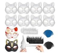 Juqoyue Kit de Masque, Base de Masque Vierge à Faire Soi-Même Therian Gear Stuff, Peinture à Pulvériser, Fête de Cosplay d'halloween