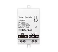 Juqoyue Module de Commutateur à Contact Sec Intelligent WiFi Tuya 10A Relais de Disjoncteur Universel à Monter Soi-Même Fonctionne avec Smart Life AC 85-265V
