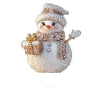 Juqoyue Monde de Conte de Fées Magnifique Bonhomme de Neige Décoration de Jardin en Acrylique pour Intérieur et Extérieur Pendentif Résistant à l'usure et Étanche