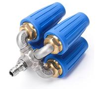 Juqoyue Nettoyeur à Buse Turbo 4 en 1, Buse Turbo Rotative à 360 ° avec Connecteur 1/4 Pouce, Orifice 2,5, 4000 PSI Ma