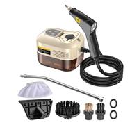 Juqoyue Nettoyeur Vapeur Portable Haute Efficacité avec Stérilisation Avancée pour, la Voiture, la Cuisine et la Climatisation. Prise EU. Couleur Beige.