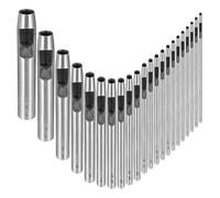 Juqoyue Outil de Perforation pour Cuir, 22 Pièces de Perforation pour Cuir de 0,5 à 12 mm, Ensemble de Perforations Creuses en Métal