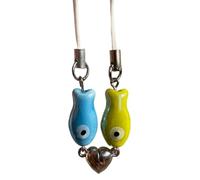 Juqoyue Pendentif Poisson Saint Valentin Pendentif Téléphone Portable Sac Souvenir de Vacances Cadeau pour L'Être Cadeau Bleu et Vert