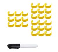 Juqoyue Pinces pour Étiquettes de Flacons de Médicaments avec Marqueur pour une Identification Facile, Adaptées Aux Voyages, Réutilisables (27 Pièces)