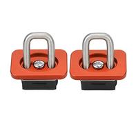 Juqrelith Anneaux d'Arrimage en Acier Inoxydable 2 Pièces, Résistance 1000 LBS, Installation Sans Perçage - Antirouille, Sûr et Durable, Pour Parois Latérales de Benne de Camion (Orange)