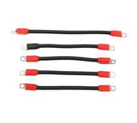 Juqrelith Câbles Batterie Cart 4 Gauge, Cuivre Pur, 5 Pièces, Isolation PVC Noir Rouge, Universel DC AC 36V 48V - Haute Conductivité, Résistance Thermique, pour Chariots de (Tapez C)