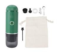 Juqrelith Cafetière Portable 19 Bar, Extraction Haute Huile, Mini Machine à Café, Compact et Léger - Chauffage Rapide, Multifonction, Parfaite pour Maison, Bureau et Voyage (Verte)