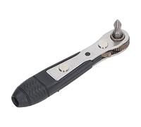 Juqrelith liquet Miniature 1/4 Pouce, Tête Simple, Portable, Mandrin Ergonomique Antidérapant - Réversible Gauche Droite, Multifonction pour Espace Restreint