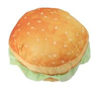Juqrelith Coussin Burger Peluche Souple, Diamètre 40 cm, Rembourrage Coton PP, Couleur Vive - Coussin Transformable en Fauteuil, Design Amusant et Confortable pour Chambre et Bureau