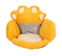 Juqrelith Coussin Chat Patte, Fausse Fourrure Polyester, Demi - Surround, Gris, Taille S - Soutien Ergonomique, Anti - Fatigue, Décor Confortable pour Bureau et Maison (Grandiose)