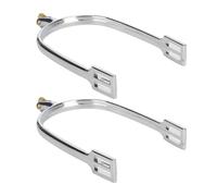 Juqrelith Eperons pour Cheval Alliage de Zinc, Style Anglais, avec Roue en Cuivre Rotative, Taille 11x7,6 cm - Conception Ergonomique, Usage Durable, Adapté à l'Entraînement Équestre