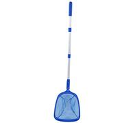 Juqrelith Epuisette de Piscine, Manche Rétractable 88 cm, Filet Nylon avec Cadre Plastique, 43x28 cm - Nettoyage Efficace, Manche Détachable, Idéale pour Piscines et Spas