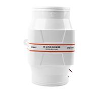 Juqrelith Extracteur d'air DC 4 Pouces, 270CFM, 24V, Ventilateur Soufflant Silencieux, Moteur Étanche, Installation Flexible - Ventilation Efficace pour Moteur, Yacht et Camping - Car (24V)