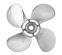 Juqrelith Hélice Hors - Bord 11,6x12 RH, 4 Lames Acier Inoxydable, pour Moteur 25-60HP - Haute Performance, Résistance à la Corrosion, Remplacement Fiable