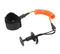 Juqrelith Laisse de Poignet pour Paddle, Corde Élastique TPU 5,5mm, 1,2m, Ajustable, Anti - Corrosion - Confort et Sécurité, Rotation 360°, pour Surf et Paddle (Orange)