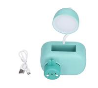 Juqrelith Lampe de Bureau LED Cartoon Lapin, Multifonctionnelle 2 en 1 avec Taille - Crayon et Support Stylo, Rose - Design Flexible, Câble USB, Idéale Pour Étude et Bureau (Bleue)