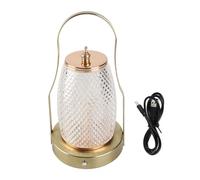Juqrelith Lanterne Sans Fil, 3 Températures de Couleur, Gradation Progressive, Rechargeable, LED Rétro avec Poignée, 23,5 cm - Lumière Douce et Réglable, Portable pour Camping et Chambre