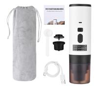 Juqrelith Machine à Café Portable, 15Bar Pression, Batterie Longue Durée, Affichage Numérique - Compacte, Chauffage Sans Fil, Idéal Voyage et Bureau