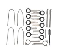 Juqrelith Outil de Retrait Radio 20PCS, Acier Durable, Universel pour Voiture et Camion - Conception Ergonomique, Kit Complet pour Installation et Retrait de Stéréo et Lecteur CD