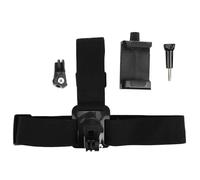 Juqrelith Sangle de Tête en Plastique Noire, Réglable 5-9,5 cm, Léger et Compact - Montage Stable pour Caméra Sportive, Utilisation Polyvalente pour Activités Extérieures