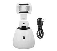 Juqrelith Support Téléphone Suivi Automatique 360° Rotation, Batterie 1800mAh, Fixation 1/4 Pouces - Suivi Intelligent Visage et Objet, Idéal Vlog et Streaming Live