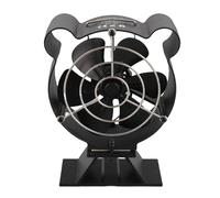 Juqrelith Ventilateur de Poêle à Bois Mini 6 Lames, Aluminium, Compact, Silence 25db - Énergie Solaire, Circulation d'Air Efficace, Sécurité Accrue