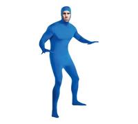 Juquenazi Combinaison intégrale extensible pour homme - Couleur unie - Respirant - Second Skin - Costume de cosplay - Tenue de fête - Écran vert, bleu ciel, 3XL