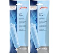 JURA Claris Blue+ Cartouche filtrante d'origine avec le plus d'hygiène - Hygiène certifiée TÜV - Lot de 2 - 24228