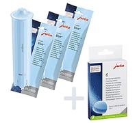 Jura Claris Blue+ Filtres à Eau + Jura 3-Phase 6 Tablettes de Nettoyage - Value Combo - 3 Filtres + 6 Tablettes de Nettoyage