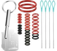 Jura Lot de 35 clés à tête ovale pour machine à café Jura, joint de clé à tête ovale, clé à tête ovale avec porte-clés, convient pour machines à café automatiques Jura/Krups/AEG