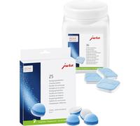 Jura Pack Combiné - 25 Tablettes de Nettoyage + 36 Tablettes Détartrantes pour Machine à Café