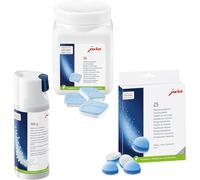 Jura Pack de démarrage, 25 tablettes de nettoyage (3 phases) + 36 tablettes détartrantes + 180 g de nettoyant pour système de lait