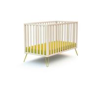 At4 - Lit bébé Only 60x120 - Blanc et Jaune