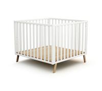 JURABABY -Parc bébé évolutif en bois KASA Blanc - 100x100