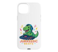 Jurassic Beats T-Rex DJ - Mixeur de Musique Dinosaure Rugissant Coque pour iPhone 15 Plus
