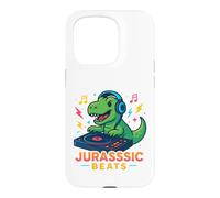 Jurassic Beats T-Rex DJ - Mixeur de Musique Dinosaure Rugissant Coque pour iPhone 15 Pro