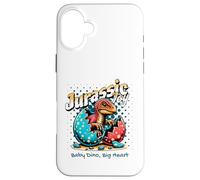 Jurassic Joy Baby Dinosaur Big Heart Cute Dino Art Coque pour iPhone 16 Plus