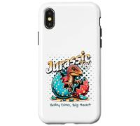 Jurassic Joy Baby Dinosaur Big Heart Cute Dino Art Coque pour iPhone X/XS