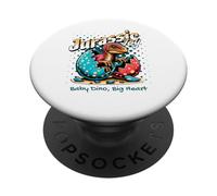 Jurassic Joy Baby Dinosaur Big Heart Cute Dino Art PopSockets PopGrip Adhésif