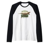 Jurassic Parc Merch Comment survivre à Une Rencontre avec Le T-Rex Manche Raglan