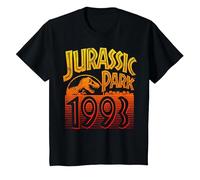 Jurassic Park 1993 Retro Poster T-Shirt, Enfant, Noir, 8 Ans