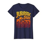 Jurassic Park 1993 Retro Poster T-Shirt, Femme, Bleu Marine, M