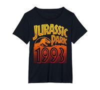 Jurassic Park 1993 Retro Poster T-Shirt, Femme Grandes Tailles, Noir, 1X