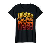 Jurassic Park 1993 Retro Poster T-Shirt, Femme, Noir, XS