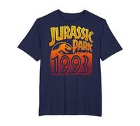 Jurassic Park 1993 Retro Poster T-Shirt, Homme Grandes Tailles, Bleu Marine, 5X Tall