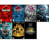 Jurassic Park 7 Movies Collection DVD - Jurassic Park / Jurassic Park 2: The Lost World / Jurassic Park 3 / Jurassic World / Fallen Kingdom / Jurassic Park: Dominion DVD / Jurassic World : Rebirth DVD