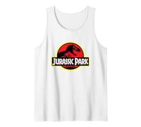 Jurassic Park Classic T-Rex Skeleton Logo Vintage Débardeur, Homme, Blanc, S