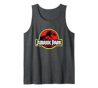Jurassic Park Classic T-Rex Skeleton Logo Vintage Débardeur, Homme, Chiné Foncé, L